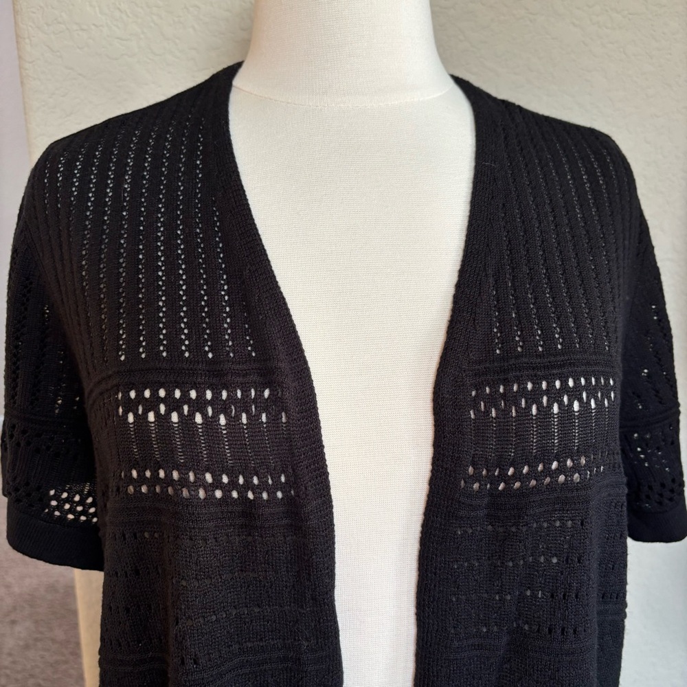 Lane Bryant open front lightweigy cardigan womens sz 18/20 short sleeves - Picture 2 of 6